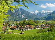 Ruhpolding mit Rauschberg, Sonntagshorn und Reiffelberge